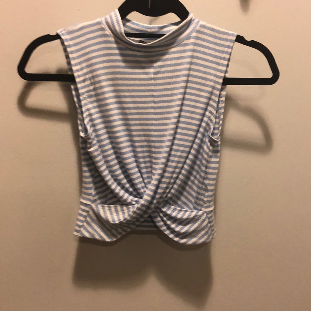 Aqua crop top NWT